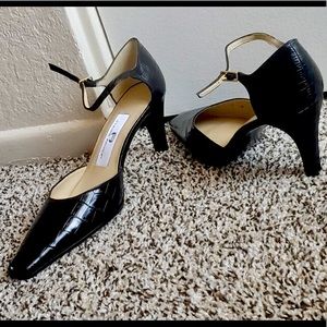 Heeled loafer style Mary Janes